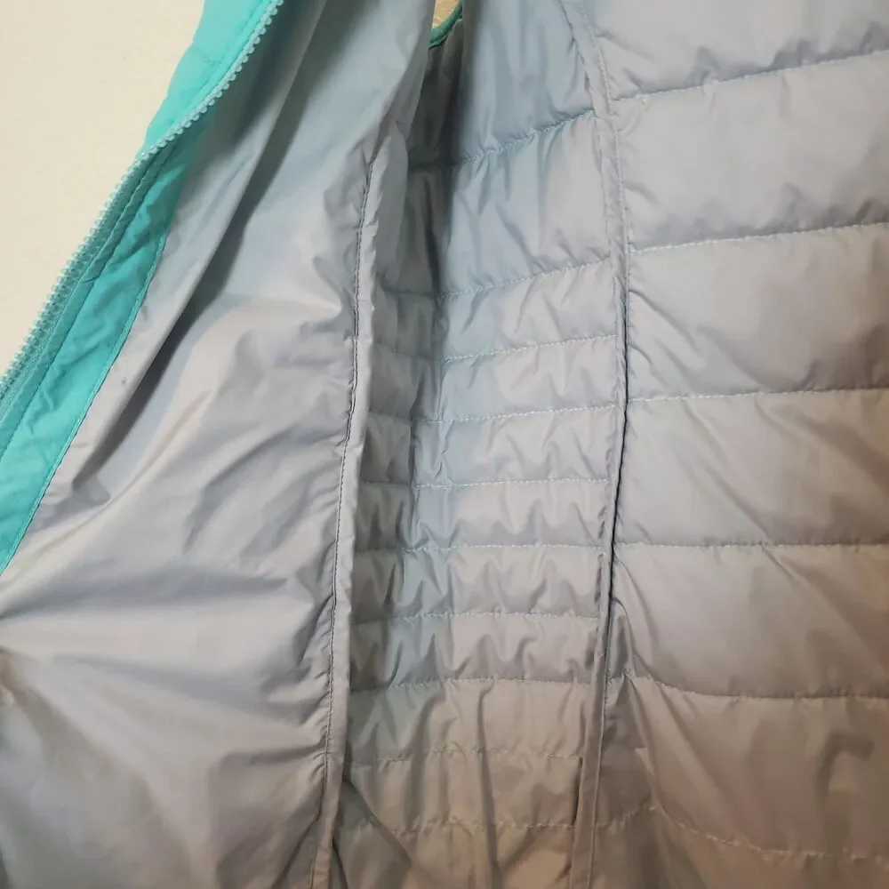 The North Face Girls XL/TG (18) Aqua Blue Puffer Vest Insulated Jacket - Picture 10 of 15